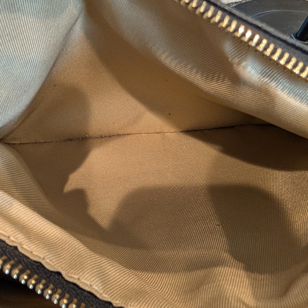 Valentina Black Leather Shoulder Bag with Tan Straps - Picture 5 of 9